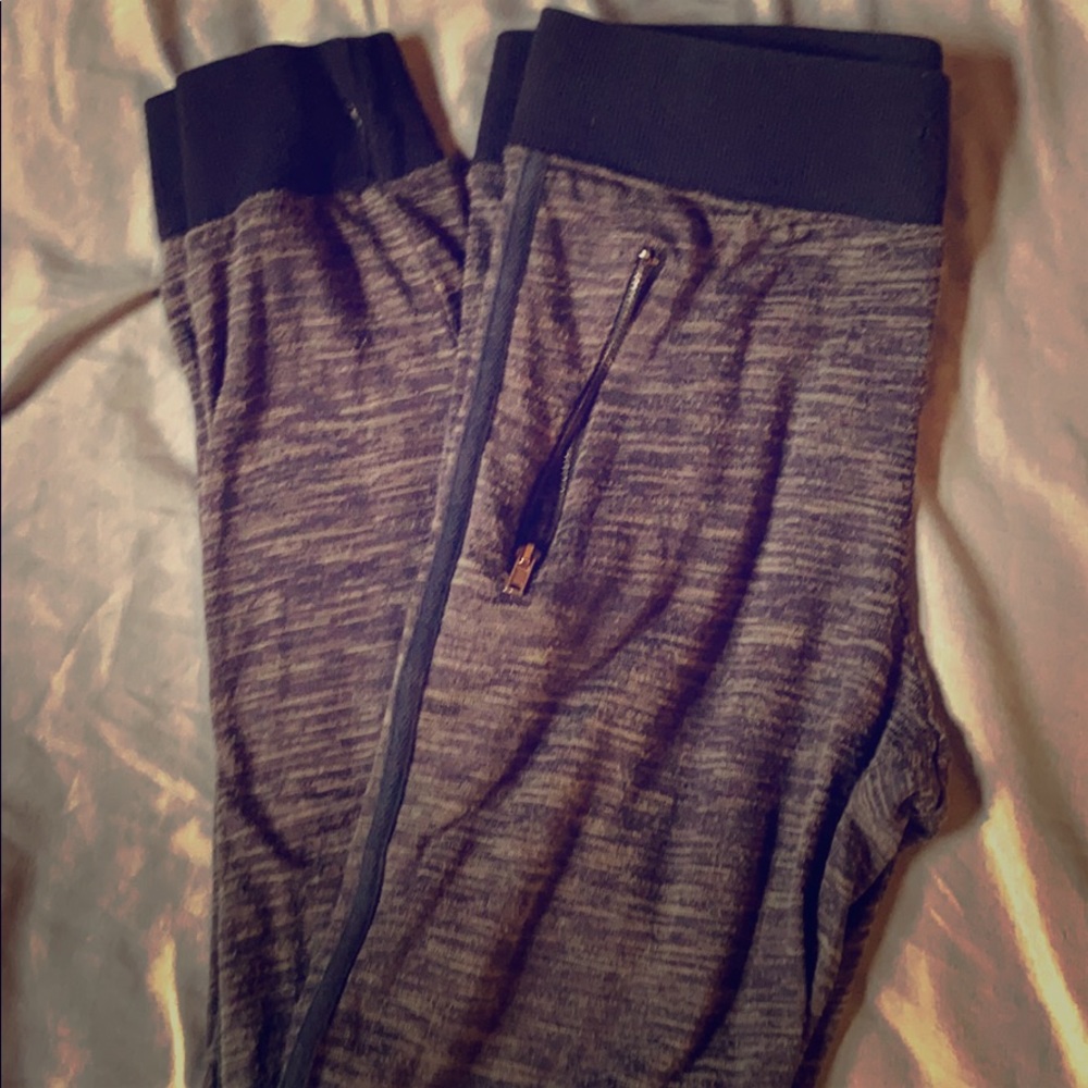 Grey and black joggers